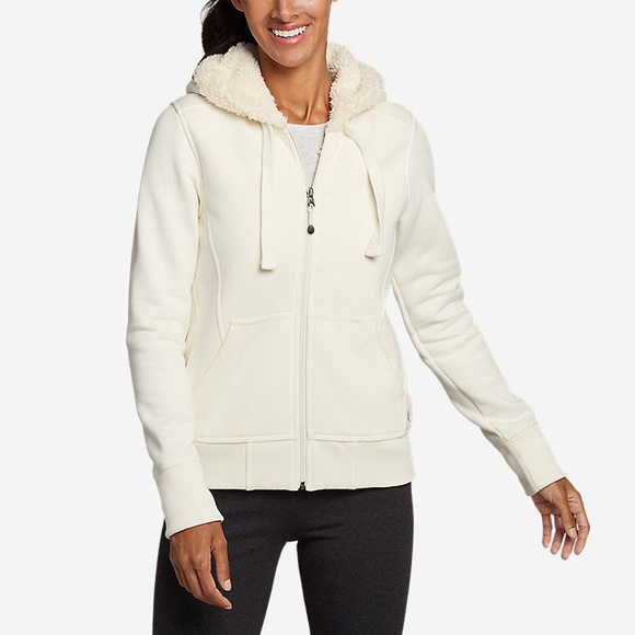 Eddie Bauer | Tops | Eddie Bauer Cabin Fleece Sherpa Hoodie | Poshmark